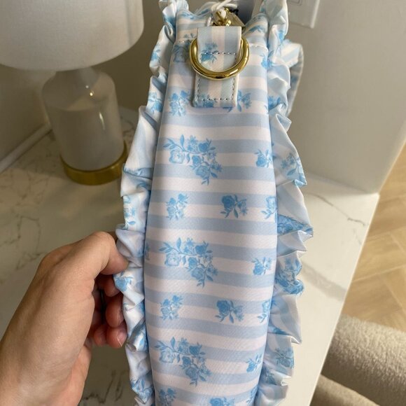 Stoney Clover Lane Heart High Tea Printed Ruffle Heart Tote Bag ruffle SCL - Picture 8 of 13